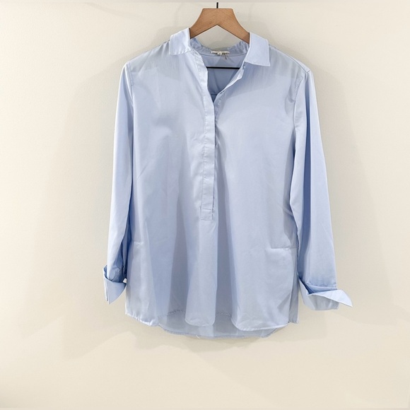 Tyler Boe Collared Tunic Blue Size Small - Picture 2 of 6